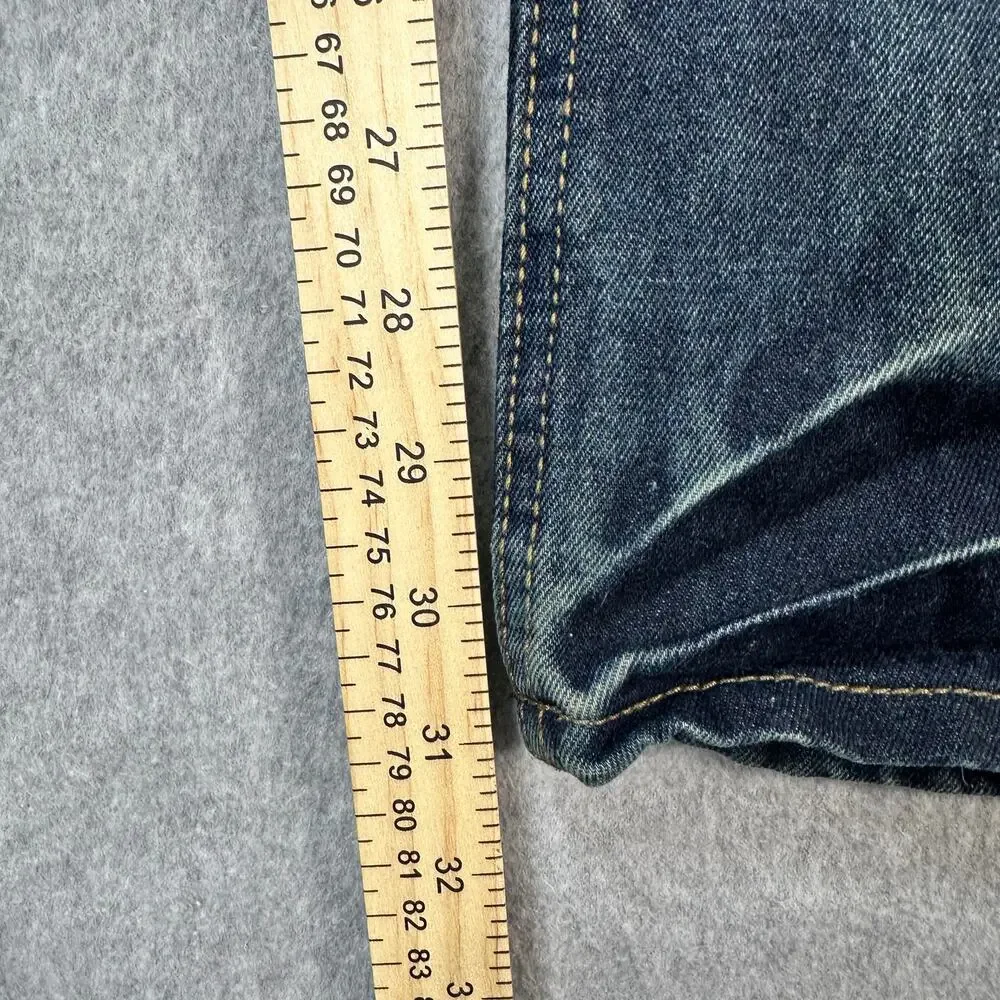 Switch Remarkable Slim Straight Jeans Mens 42/32 Denim Distressed Stonewashed